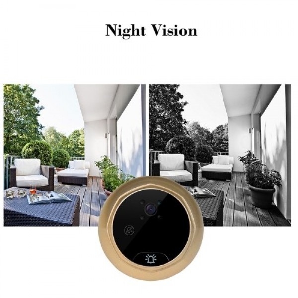 Digital Door Viewer Peephole Door Camera Doorbell Night Vision Photo Shooting Digital Door Monitoring for Home Security