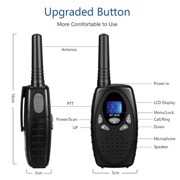 Two Way Radio for Adults Kids 22 Channel 0.5W Walkie Talkie Long Range with Noise Canceling VOX for Camping Hiking Cycling Cruis