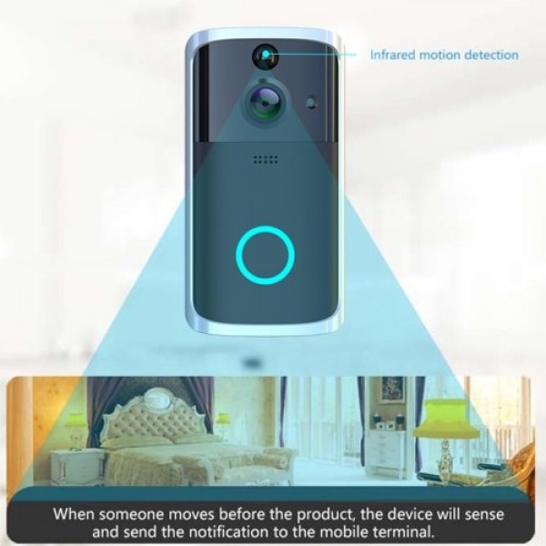 M7 WiFi Visual Video Phone Door Bell Wirelessly Smart DoorBell