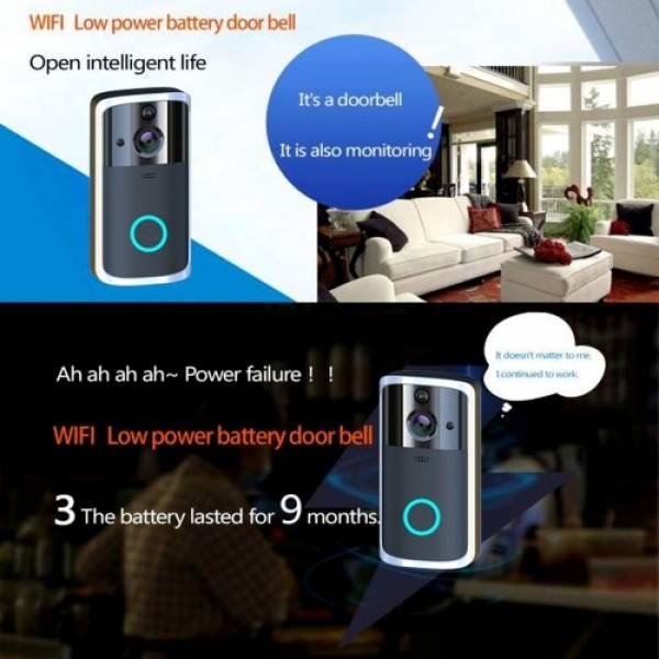 M7 WiFi Visual Video Phone Door Bell Wirelessly Smart DoorBell