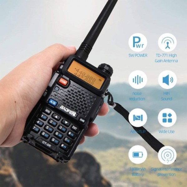 BAOFENG UV-5R Walkie Talkie FM Transceivr Two Way Radio Dual Display VHF 136-174 UHF 400-520mHZ 5W Two Way Ham Radio Rechargeabl