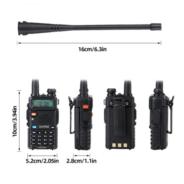 BAOFENG UV-5R Walkie Talkie FM Transceivr Two Way Radio Dual Display VHF 136-174 UHF 400-520mHZ 5W Two Way Ham Radio Rechargeabl