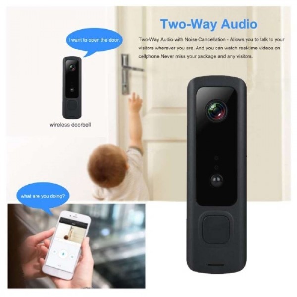 Wireless Video Doorbell 720P Visual Real-time Intercom Wi-Fi Video Bell