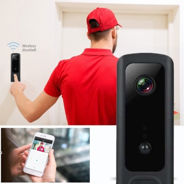 Wireless Video Doorbell 720P Visual Real-time Intercom Wi-Fi Video Bell