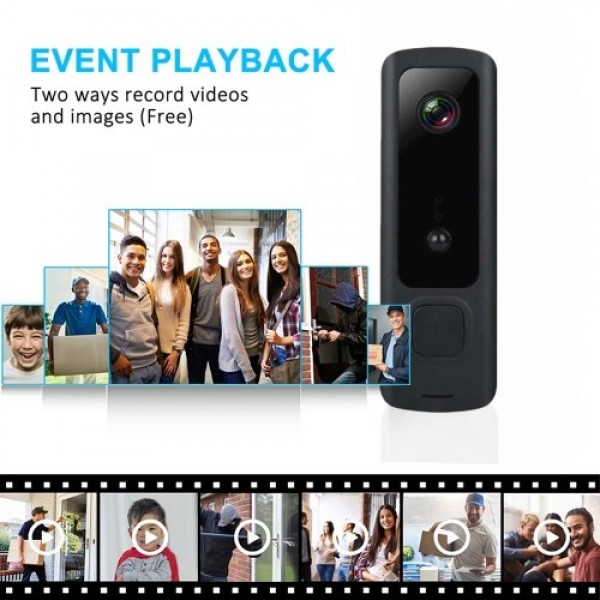 Wireless Video Doorbell 720P Visual Real-time Intercom Wi-Fi Video Bell