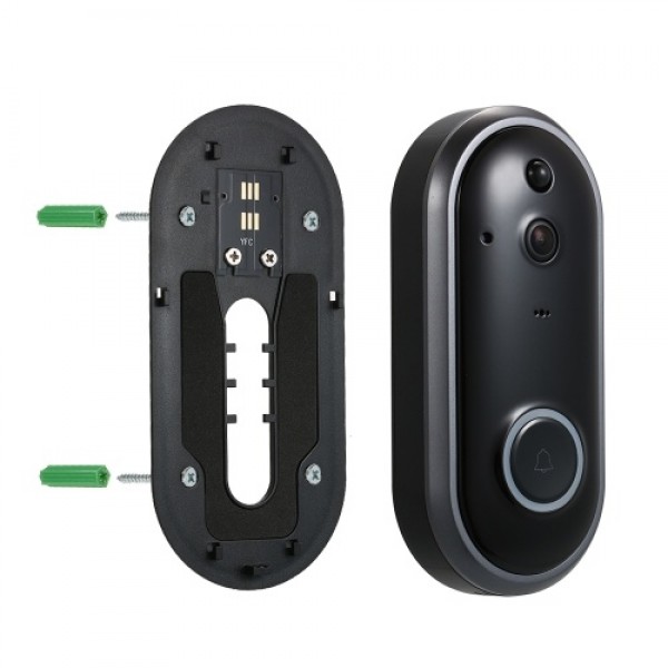 Smart WIFI 1080P Security Doorbell with Visual Recording Night Vision PIR Motion Detection