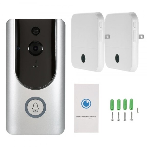 HD 1080P WiFi Smart Wireless Security Doorbell with 8G TF Card 1 Wireless Doorbell Chime