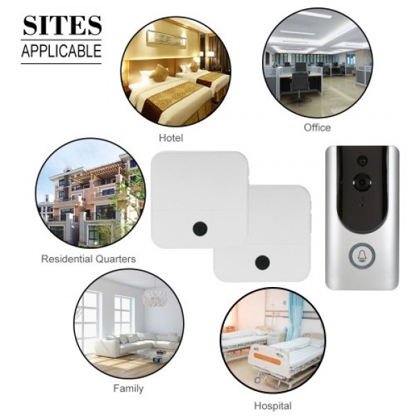 HD 1080P WiFi Smart Wireless Security Doorbell with 8G TF Card 1 Wireless Doorbell Chime