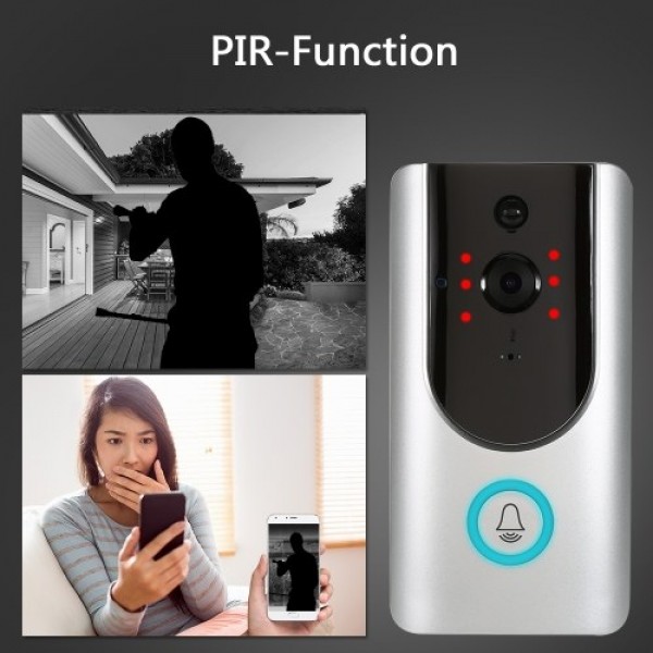 HD 1080P WiFi Smart Wireless Security Doorbell with 8G TF Card 1 Wireless Doorbell Chime