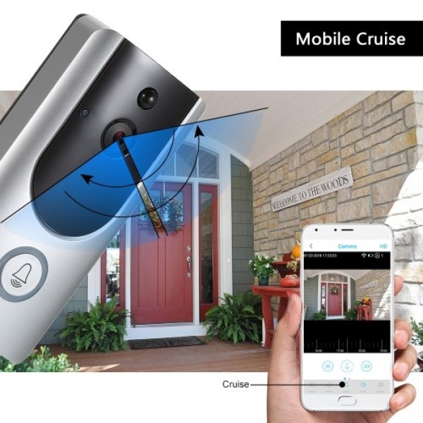 HD 1080P WiFi Smart Wireless Security Doorbell with 8G TF Card 1 Wireless Doorbell Chime