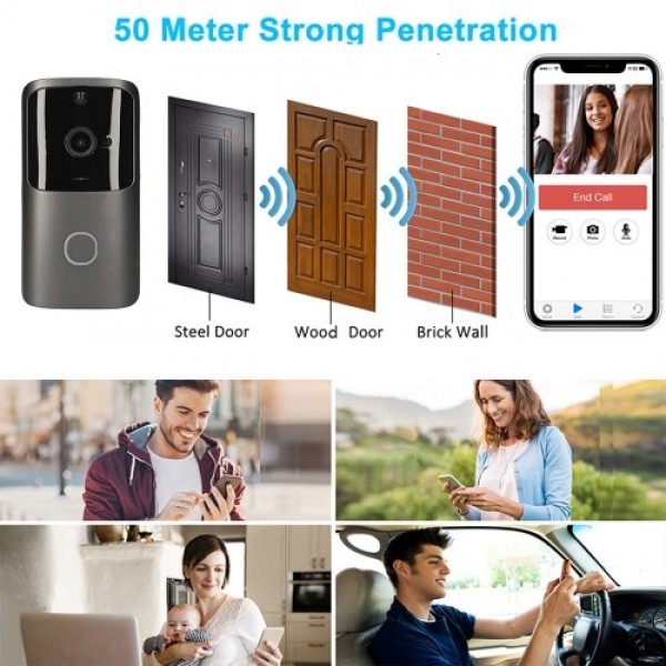 Wi-Fi Video Doorbell Wireless 720P Visual Real-time Intercom Video Bell