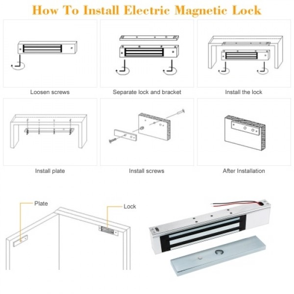 Single Door 12V Electric Magnetic Electromagnetic Lock