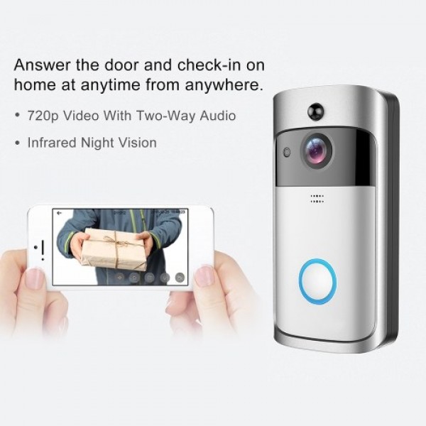 Smart Video Doorbell with Home Wireless APP Remote Two-way Talk Waterproof Security Camera