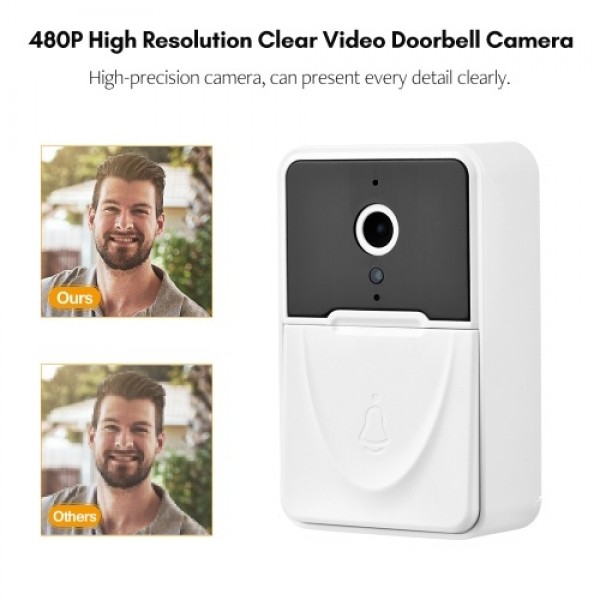 Wireless Video Doorbell Camera Visual Smart Security Doorbell with Motion Detection Night Vision 2-Way Audio Real-Time Monitorin