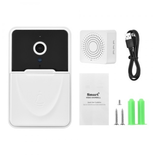 Wireless Video Doorbell Camera Visual Smart Security Doorbell with Motion Detection Night Vision 2-Way Audio Real-Time Monitorin