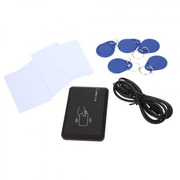 Contactless 14443A IC Card Reader with USB Interface 5pcs Cards + 5pcs Key Fob 13.56MHZ RFID