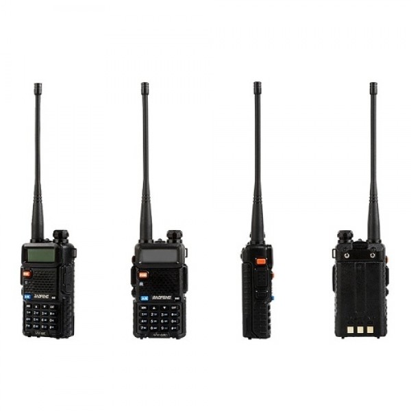 BAOFENG BF-UV5R FM Transceiver Dual Band Handheld Transceiver 128CH Amateur Portable Radio Long Standby Black