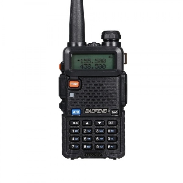 BAOFENG BF-UV5R FM Transceiver Dual Band Handheld Transceiver 128CH Amateur Portable Radio Long Standby Black