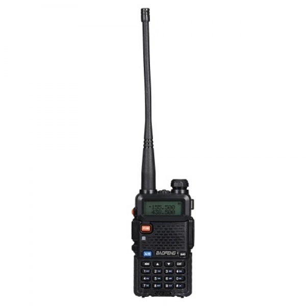 BAOFENG BF-UV5R FM Transceiver Dual Band Handheld Transceiver 128CH Amateur Portable Radio Long Standby Black