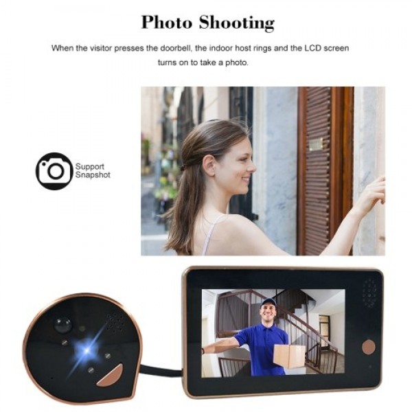 HD 1080P Peephole Door Camera Doorbell