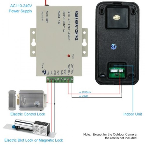 OWSOO 9inch Monitor Wired WIFI Video Door Phone Doorbell Intercom Entry System