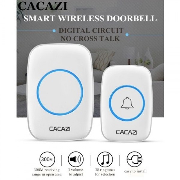 Waterproof  Wireless Doorbell LED Indicator Door Chime