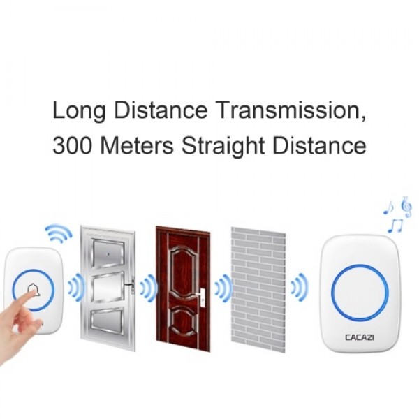 Wireless Doorbell Receiver Transmitter Battery Powered Simple Outside Waterproof Intelligent Remote Control