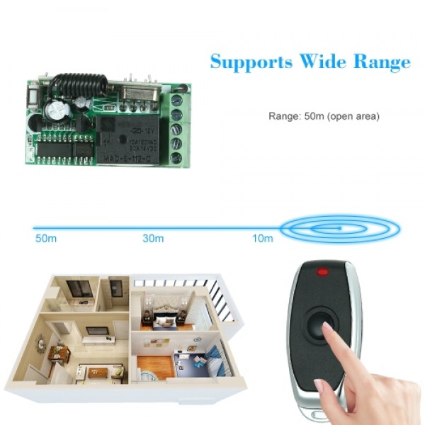 433Mhz DC 12V Universal RF Remote Control Switch