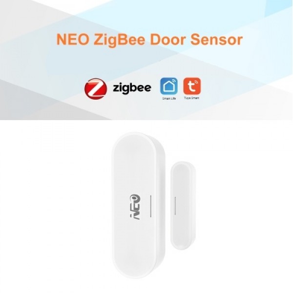 NEO ZigBee Door Sensor Tuya APP Control Door Window Opening Security Alarm Sensor Magnetic Switch Wireless Detector Smart Home