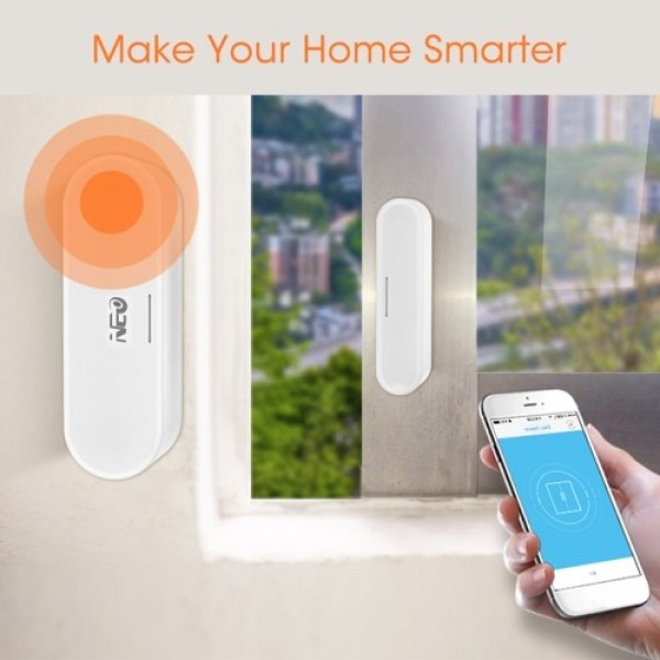 NEO ZigBee Door Sensor Tuya APP Control Door Window Opening Security Alarm Sensor Magnetic Switch Wireless Detector Smart Home