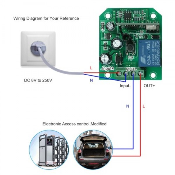 433MHz Universal 1CH Wireless Remote Control Switch