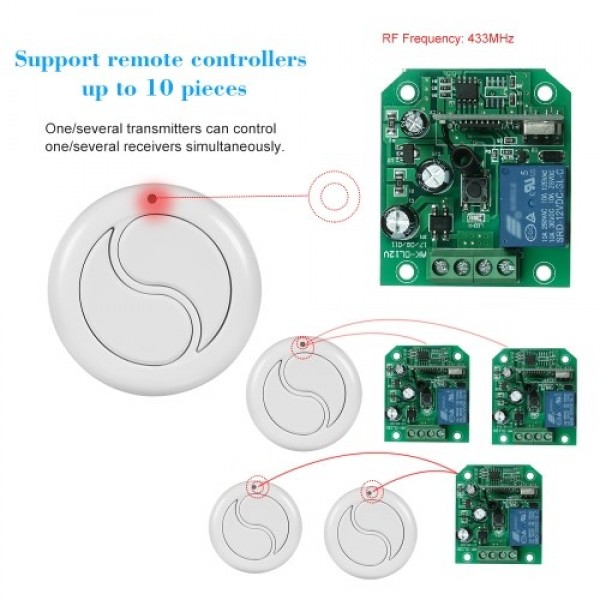 433MHz Universal 1CH Wireless Remote Control Switch