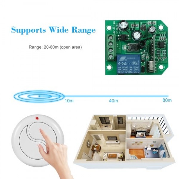 433MHz Universal 1CH Wireless Remote Control Switch