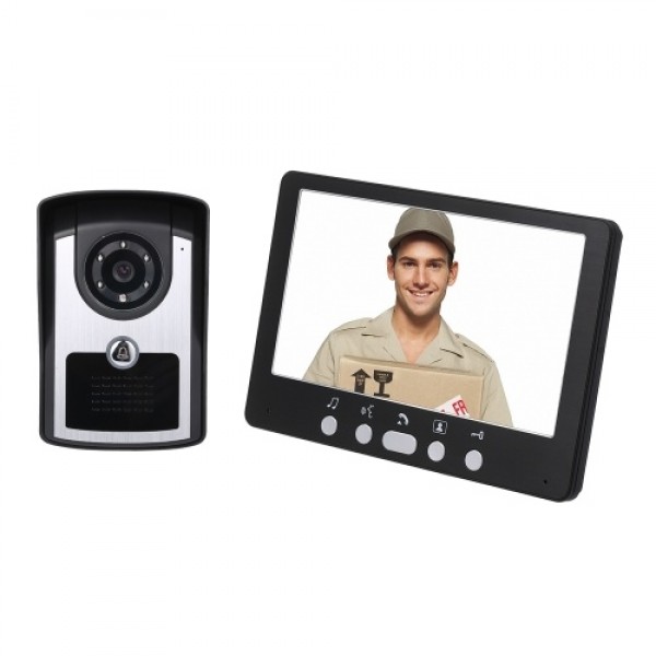 7 inch Monitor HD Camera Video Door Phone Doorbell Intercom System