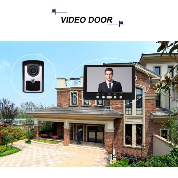 7 inch Monitor HD Camera Video Door Phone Doorbell Intercom System