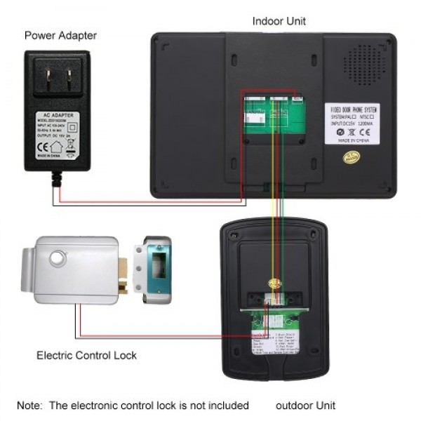 7 inch Monitor HD Camera Video Door Phone Doorbell Intercom System