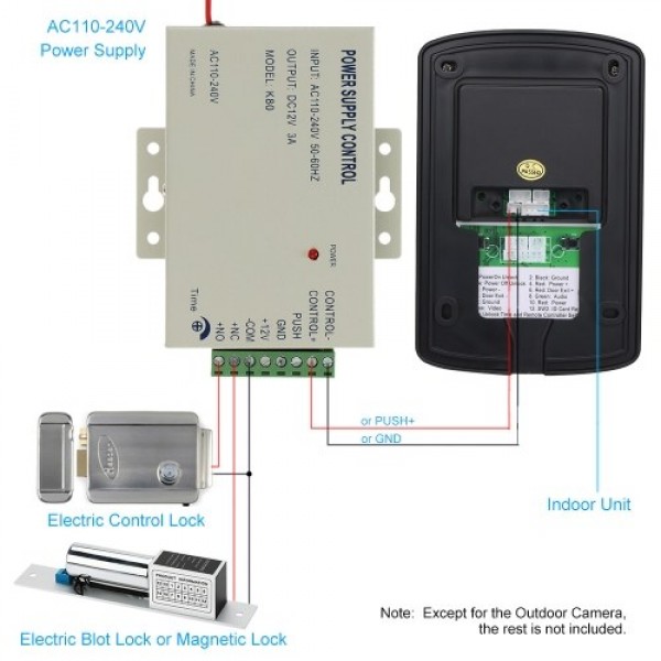 7 inch Monitor HD Camera Video Door Phone Doorbell Intercom System