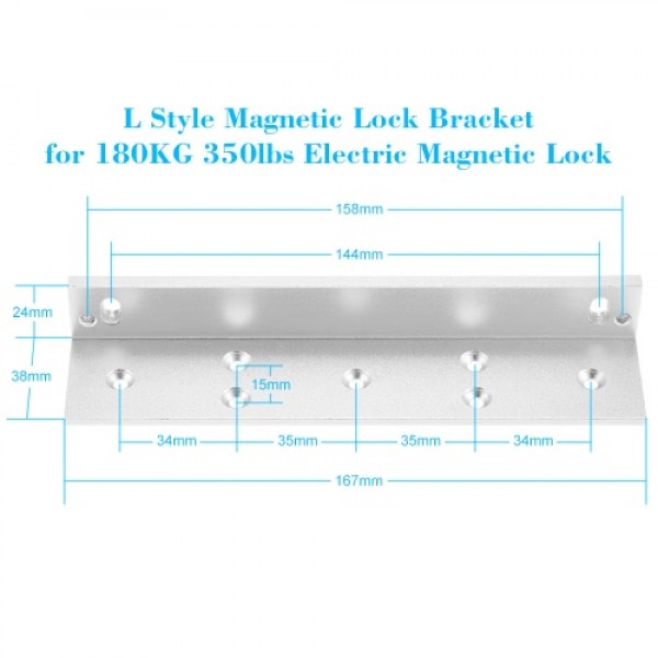 L Mounting Bracket Stent For 180KG 350lbs Magnetic Lock Door Aluminium Alloy Holder Stand