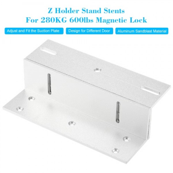 Z Holder Stand Stents For 280KG 600lbs Holding Force Magnetic Lock Door Aluminium Alloy Mounting Magnetic Lock Bracket