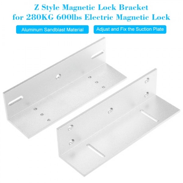 Z Holder Stand Stents For 280KG 600lbs Holding Force Magnetic Lock Door Aluminium Alloy Mounting Magnetic Lock Bracket