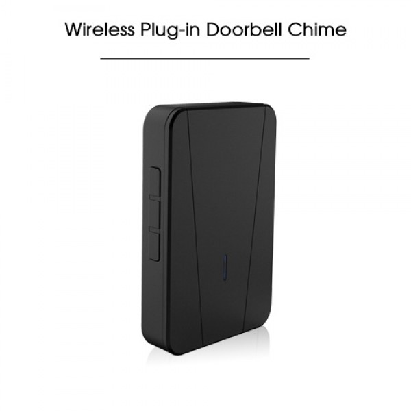 Wireless Plug-in Doorbell Chime With LED 5 Levels Volume 55 Ringtones