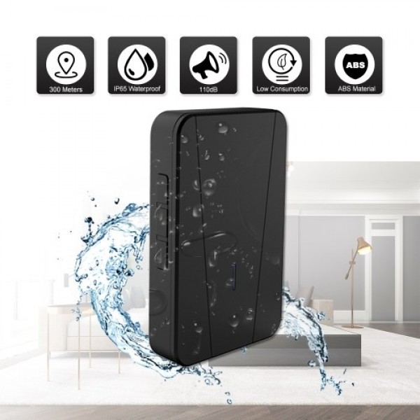 Wireless Plug-in Doorbell Chime With LED 5 Levels Volume 55 Ringtones