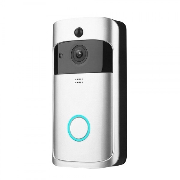 HD 720P Smart WiFi  Security DoorBell without batteries Silver