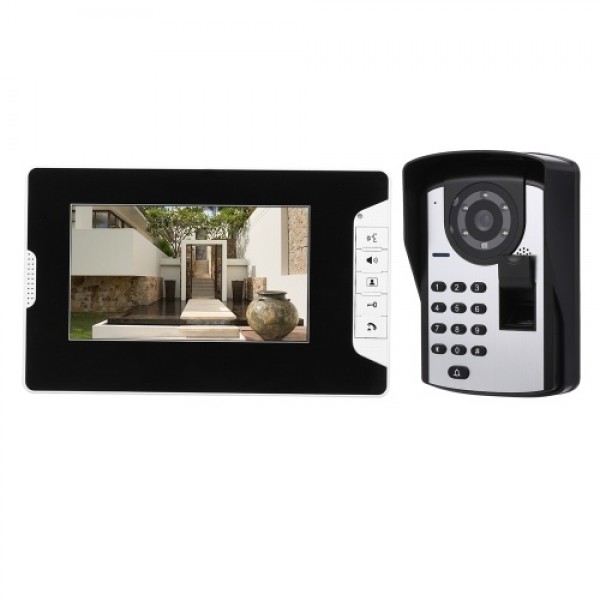 7 inch Monitor Fingerprint Password Remote Control HD Camera Video Door Phone Doorbell Intercom System Wireless Unlocks