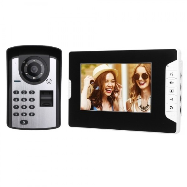 7 inch Monitor Fingerprint Password Remote Control HD Camera Video Door Phone Doorbell Intercom System Wireless Unlocks