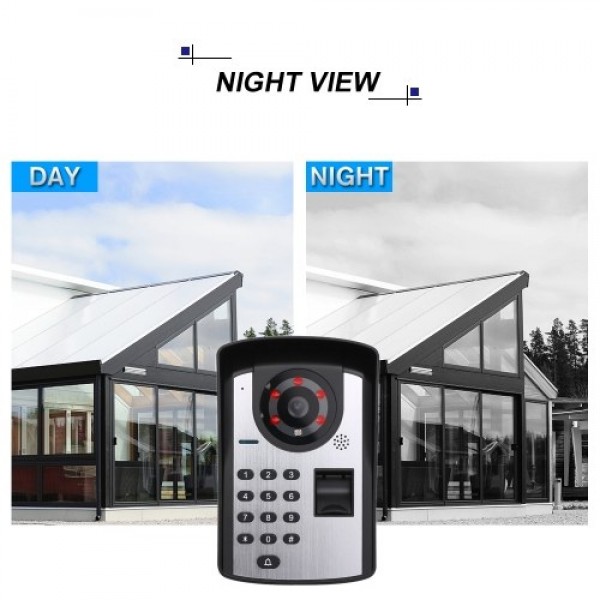 7 inch Monitor Fingerprint Password Remote Control HD Camera Video Door Phone Doorbell Intercom System Wireless Unlocks