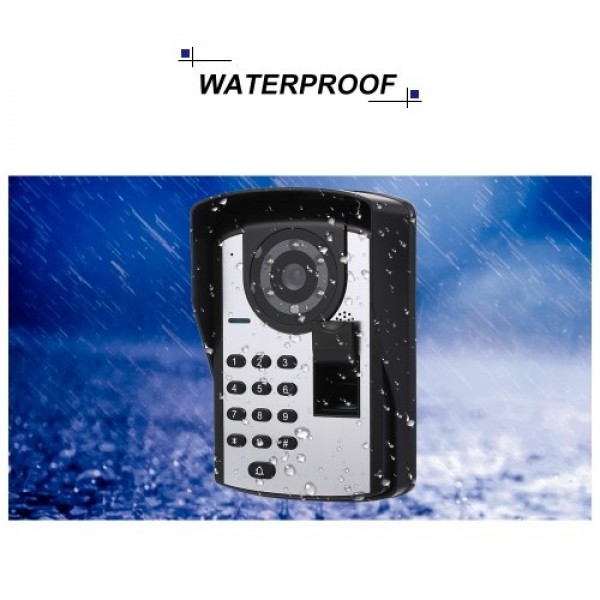 7 inch Monitor Fingerprint Password Remote Control HD Camera Video Door Phone Doorbell Intercom System Wireless Unlocks