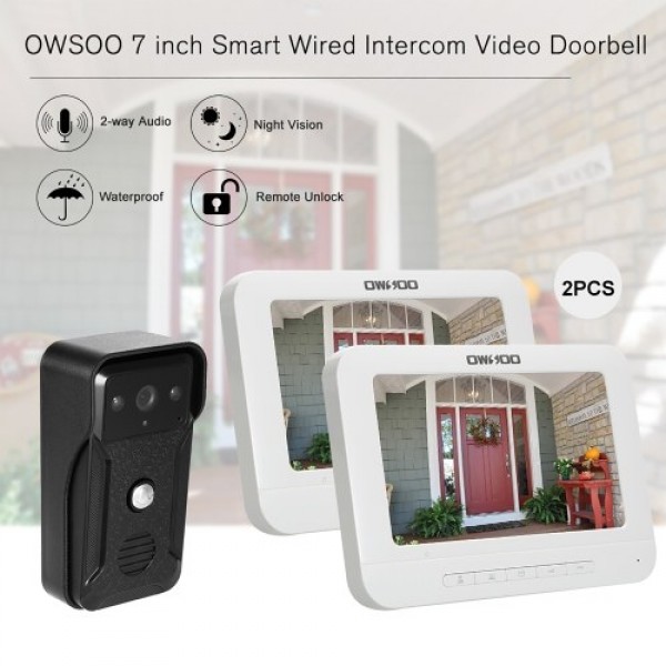 OWSOO 7 inch Wired Video Doorbell