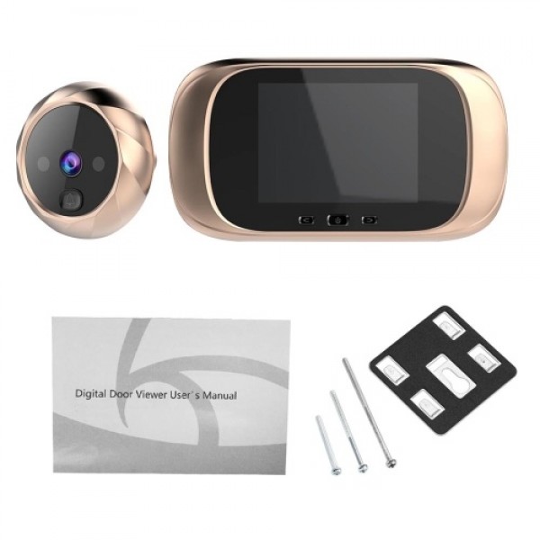 Digital Door Viewer Peephole Door Camera Doorbell 2.8-inch LCD Screen Night Vision Photo Shooting Digital Door Monitoring for Ho