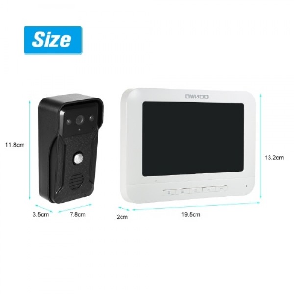 OWSOO 7 inch Wired Video Doorbell